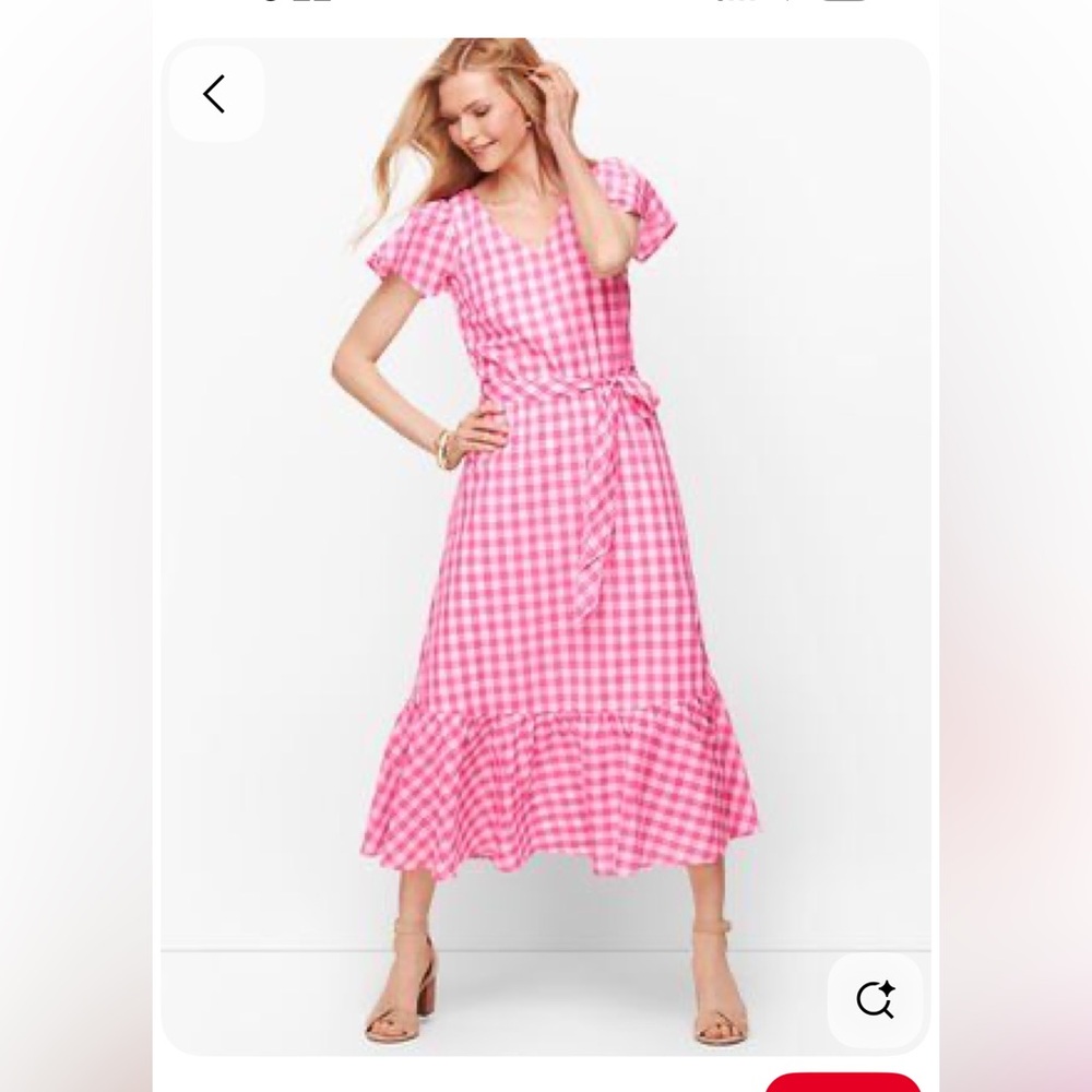 Talbots Pink Gingham Women's Dress
